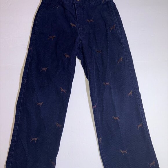 Hartstrings Embroidered Navy Corduroy Pants with Chocolate Lab Dog - size 6 - Picture 9 of 9